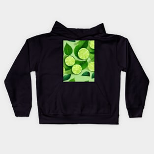 Limes on green Kids Hoodie